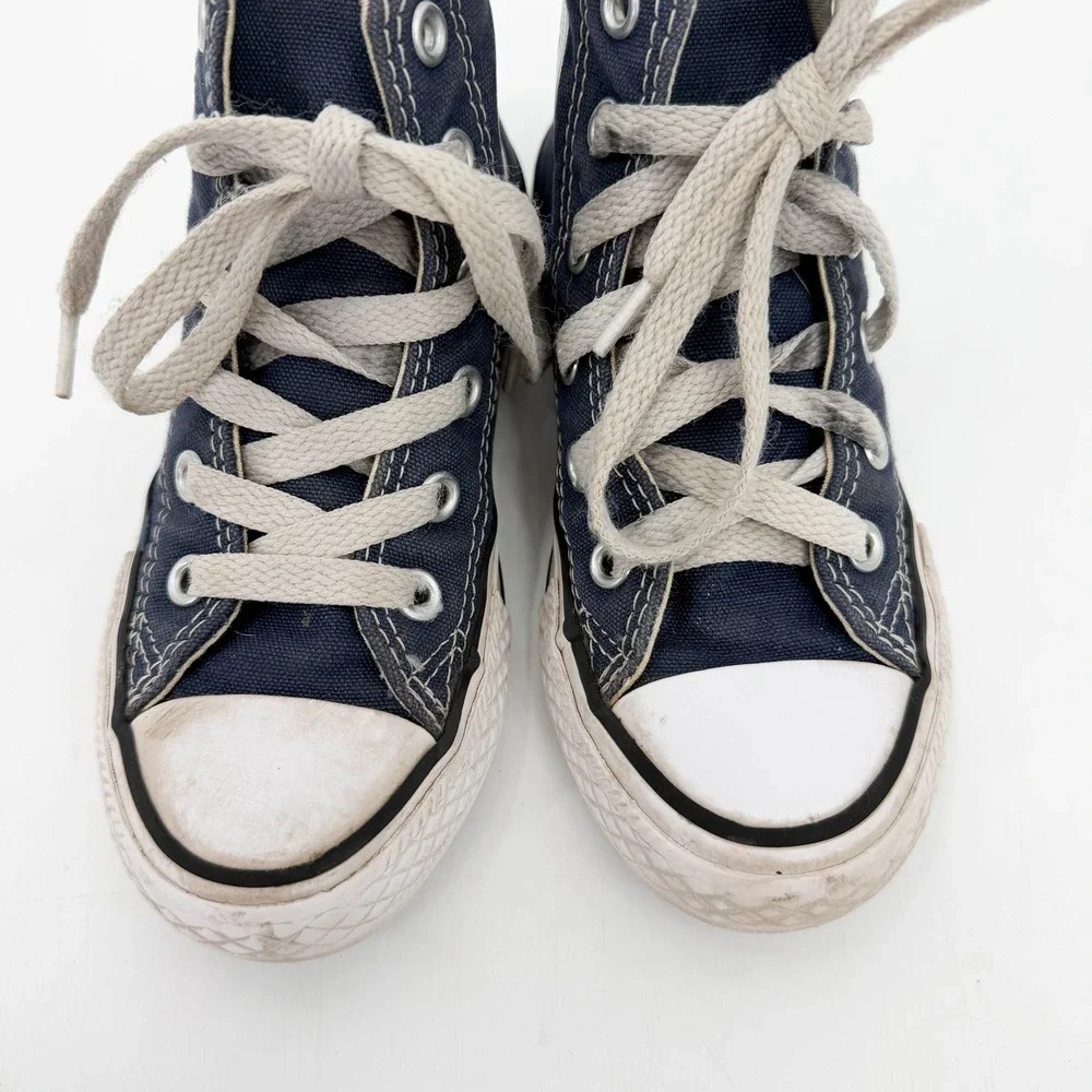 Converse Chuck Taylor All Star High Top Navy Blue Kids Sneakers 3J233 Size 10.5